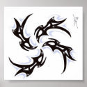 Tribal Spiral Tattoo Art posters