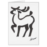 tribal stag, sepia cards