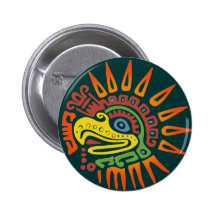 Tribal Sun Eagle Pinback Button