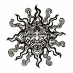 tribal sun photo sculptures