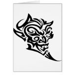 Tribal Tattoo Devil Face Satan cards