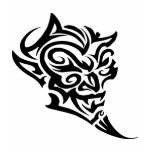 Tribal Tattoo Devil Face Satan t-shirts