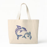 Tribal Tattoo Porpoise Duo Tote Bag