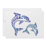 Tribal Tattoo Porpoise Duo invitations