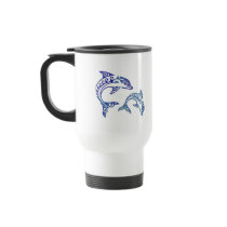Tribal Tattoo Porpoise Duo Coffee Mugs