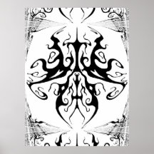 Tribal Tattoo Surreal Butterfly Print