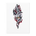 Tribal tattoo with skull postcards