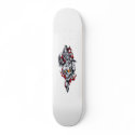 Tribal tattoo with skull skateboards