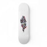 Tribal tattoo with skull skateboards