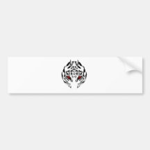 Tribal tiger bumper sticker
