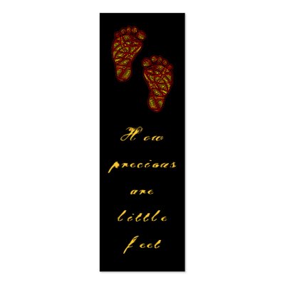 Tribal Toes Precious Feet Mini Bookmarks - Business Card Templates by scribbleprints