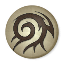 Tribal Twirl Round Magnet