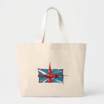 Tribal Union Jack Flag Canvas Bag
