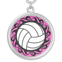 tribal volleyball pendant
