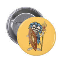 Tribal Warrior Skull Pin