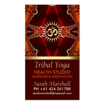 Tribal Yoga Eastern New Age Business Card