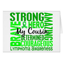 Tribute Square Male Cousin Lymphoma Greeting Cards