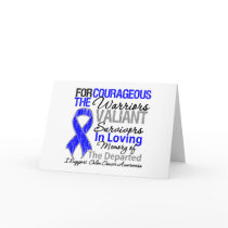 Tribute Support Colon Cancer Awareness Cards