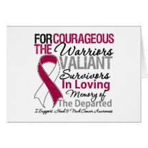 Tribute Support Head Neck Cancer Awareness Greeting Card