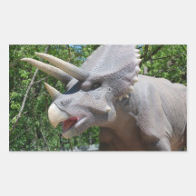 Triceratops/Dinosaurs Rectangular Sticker