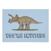 Triceratops Invitation