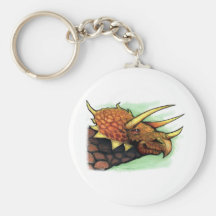 Triceratops Keychain