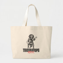 Triceratops Rock Tote Bags