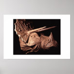 Triceratops Sculpture-Side View posters