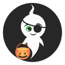 Trick Or Boo Round Stickers