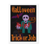 Trick or Job postcards