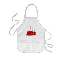 Trick or Treat 3 Red Candy Apples Aprons