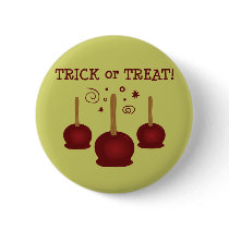 Trick or Treat Candy Apples Pinback Button