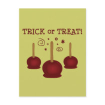 Trick or Treat Candy Apples Postcard