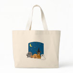 Trick or Treat Cattle Dog Halloween Tote Bags