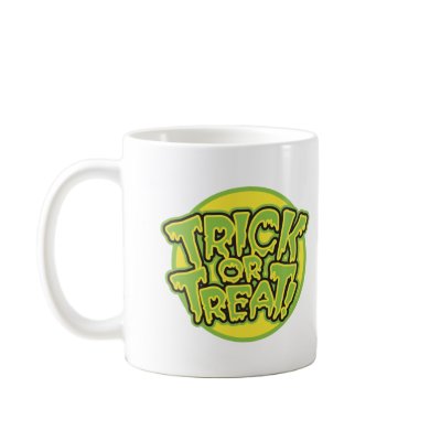 trick or treat design coffee mug by halloweenie