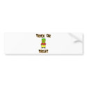 Trick Or Treat (Frankenstein Mask) bumper stickers