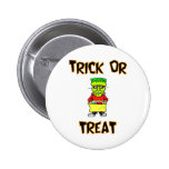 Trick Or Treat (Frankenstein Mask) Buttons