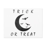 Trick Or Treat Halloween Bats Crescent Moon postcards