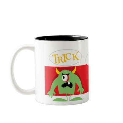 Trick or Treat Monsters Mugs by alternateworlds
