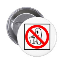 Trick or Treaters Prohibited - Halloween Sign Pins