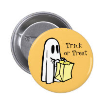Trick or Treating Ghost Halloween Pin