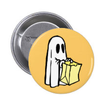 Trick or Treating Ghost Halloween Pin