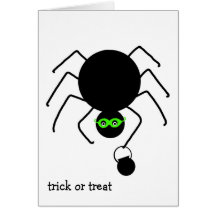 Trick or Treating Spider Greeting Cards