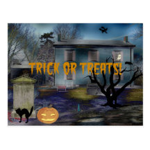 Trick or Treats Creepy House Merchandise Postcard