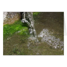 Trickling Waterfall Bubbling Water Card