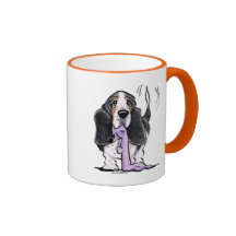 Tricolor Basset Hound Lets Play Mug