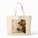 Tricolored Beagle Dog Background bags