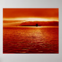Trident Sub at sunset posters
