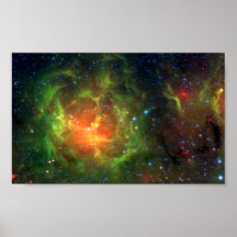 Trifid Nebula NASA Spitzer Print