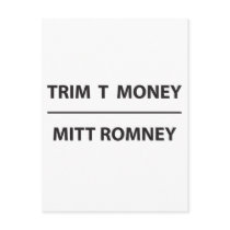 trim t money - mitt romney post cards